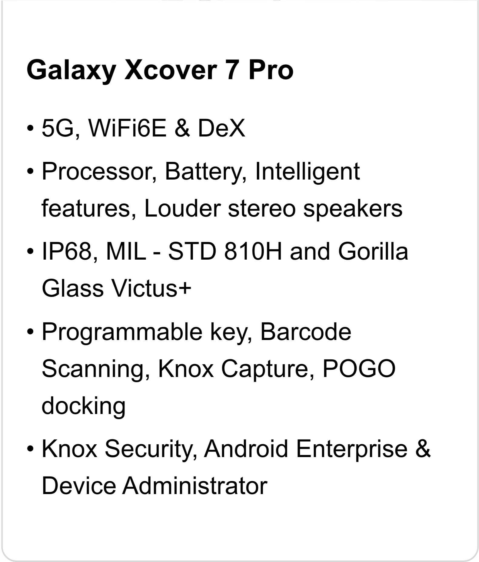 Galaxy Xcover 7 Pro
